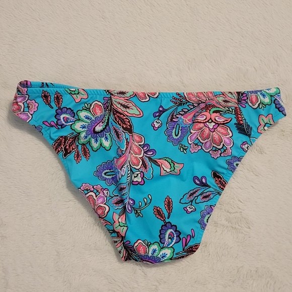 NWOT-WOMENS VENUS SWIMWEAR BIKINI BOTTOM LIGHT BLUE PAISELY PATTERNED-NWOT - Picture 2 of 7